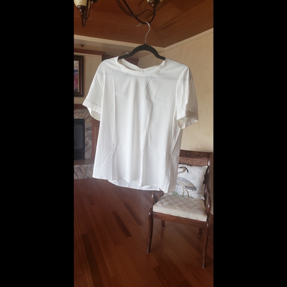 NWT The Fold London Roche tee Top Size uk 12 us 8 Ivory